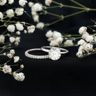 Certified 8 MM Lab Grown Diamond Solitaire Wedding Ring Set Lab - ( EF-VS ) - Rosec Jewels