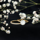 Certified 8 MM Lab Grown Diamond Solitaire Wedding Ring Set Lab - ( EF-VS ) - Rosec Jewels