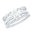 Rosec Jewels-Certified Round Cut Lab Created Diamond 3 Piece Bridal Ring Set