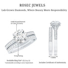 Certified 2 Carat Lab Grown Diamond Engagement Ring With Wedding Band Lab - ( EF-VS ) - Rosec Jewels