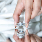 Certified 2 Carat Lab Grown Diamond Engagement Ring With Wedding Band Lab - ( EF-VS ) - Rosec Jewels