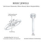 1.2 Carat Lab Grown Diamond 3 Stone Engagement Ring for Women Lab - ( EF-VS ) - Rosec Jewels