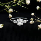 1.2 Carat Lab Grown Diamond 3 Stone Engagement Ring for Women Lab - ( EF-VS ) - Rosec Jewels