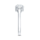 3 Stone Lab Grown Diamond Engagement Ring for Women Lab - ( EF-VS ) - Rosec Jewels