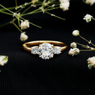 1.2 Carat Lab Grown Diamond 3 Stone Engagement Ring for Women Lab - ( EF-VS ) - Rosec Jewels
