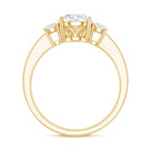 3 Stone Lab Grown Diamond Engagement Ring for Women Lab - ( EF-VS ) - Rosec Jewels