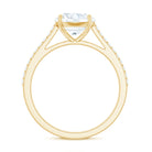 Rosec Jewels-Solitaire Lab Grown Diamond Ring with Side Stones for Women