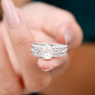 Rosec Jewels-Certified Lab Created Diamond Antique Engagement Ring for Women