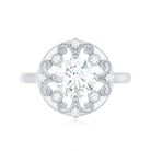 Rosec Jewels-Certified Lab Grown Diamond Beaded Engagement Ring for Women