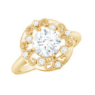 Rosec Jewels-Certified Lab Grown Diamond Beaded Engagement Ring for Women