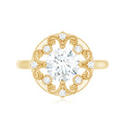 Rosec Jewels-Certified Lab Grown Diamond Beaded Engagement Ring for Women