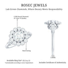 Rosec Jewels-Lab Created Diamond Flower Engagement Ring for Women