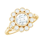 Rosec Jewels-Lab Created Diamond Flower Engagement Ring for Women