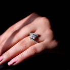 Rosec Jewels-Certified Lab Grown Diamond Bypass Engagement Ring for Women