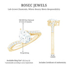 Rosec Jewels-Certified 6X8 MM Pear Cut Lab Created Diamond Teardrop Engagement Ring