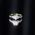 Certified 7mm Diamond Heart Solitaire Ring For Her Lab - ( EF-VS ) - Rosec Jewels