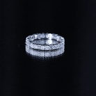 Lab Created Diamond Full Eternity Band Ring for Women Lab - ( EF-VS ) - Rosec Jewels