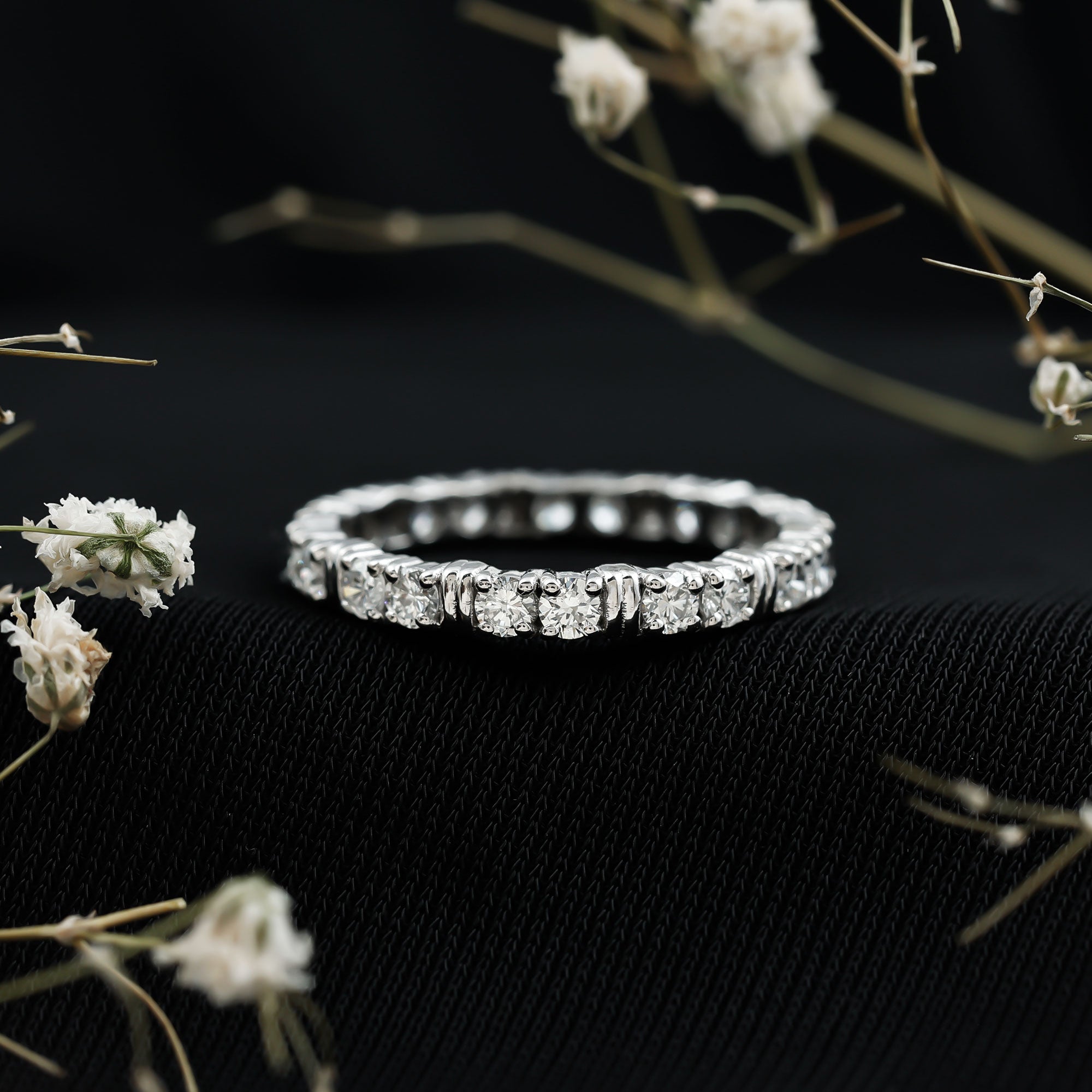 Rosec Jewels-Lab Created Diamond Full Eternity Band Ring for Women