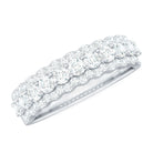 Certified Diamond Half Eternity Anniversary Ring Lab - ( EF-VS ) - Rosec Jewels