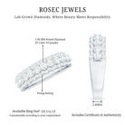 Certified Diamond Half Eternity Anniversary Ring Lab - ( EF-VS ) - Rosec Jewels