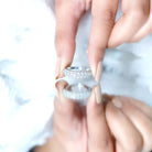 Certified Diamond Half Eternity Anniversary Ring Lab - ( EF-VS ) - Rosec Jewels