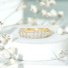 Certified Diamond Half Eternity Anniversary Ring Lab - ( EF-VS ) - Rosec Jewels