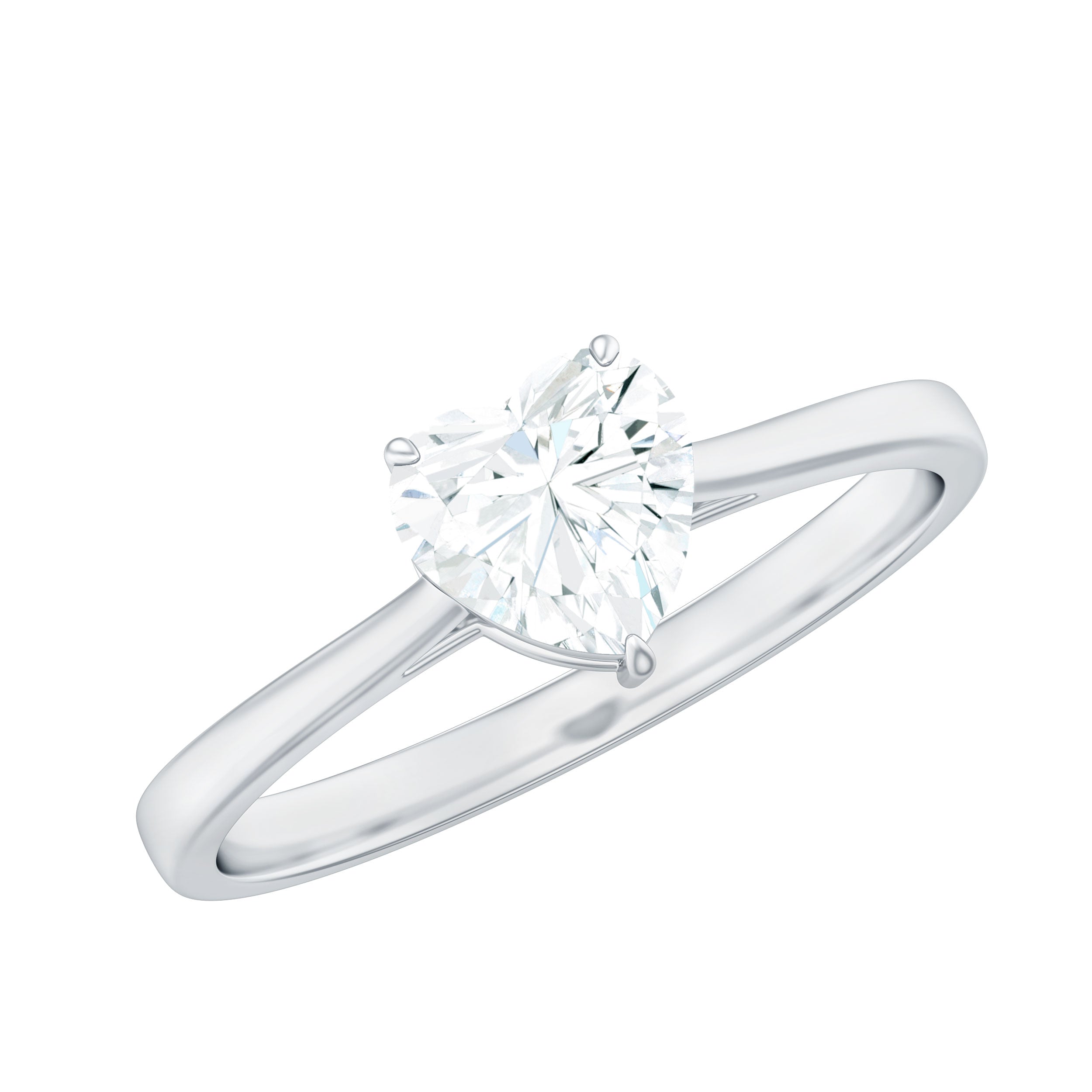 Rosec Jewels-1 Carat Diamond Heart Ring For Women