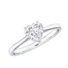 1 Carat Diamond Heart Ring For Women Lab - ( EF-VS ) - Rosec Jewels