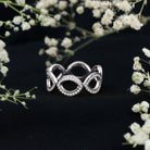 Rosec Jewels-Lab Created Diamond Infinity Band Ring for Women