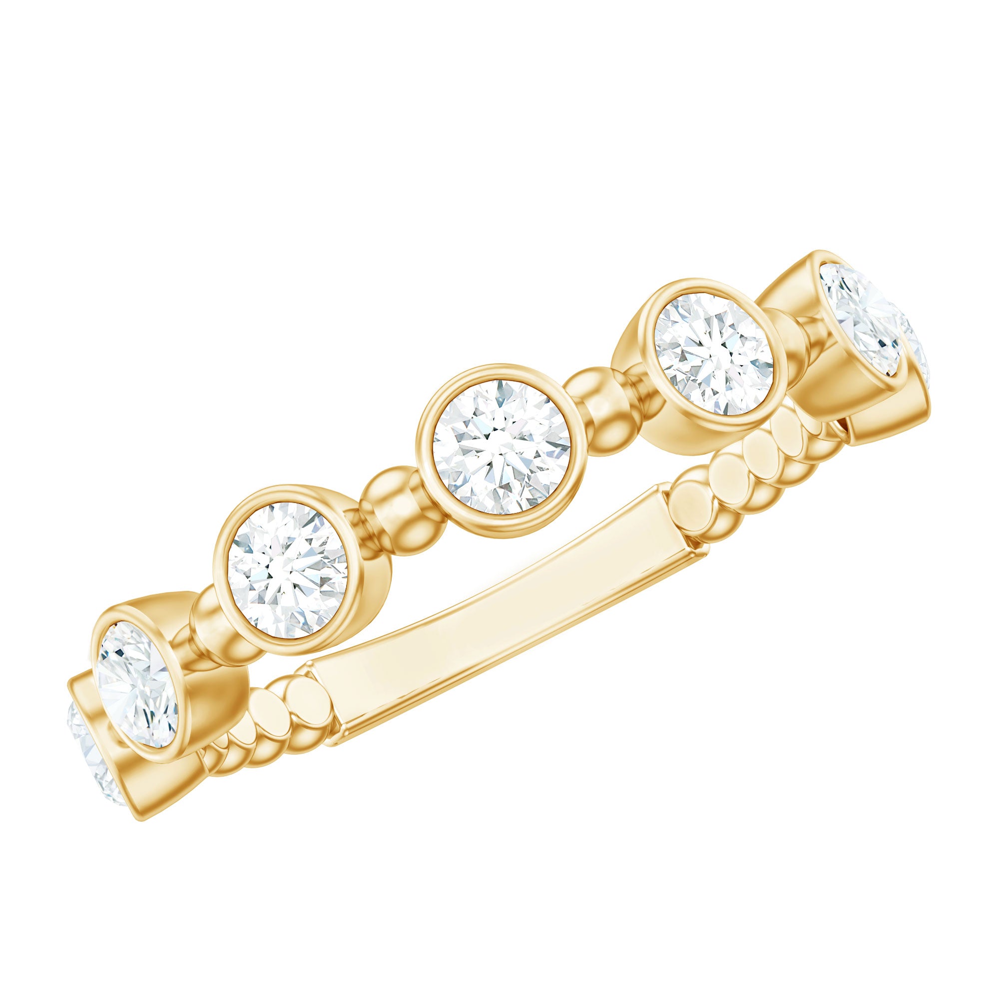 Rosec Jewels-Bezel Set Lab Grown Diamond Wedding Anniversary Band