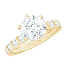 Rosec Jewels-Certified Lab Diamond 8 mm Round Engagement Ring With 6 Prong