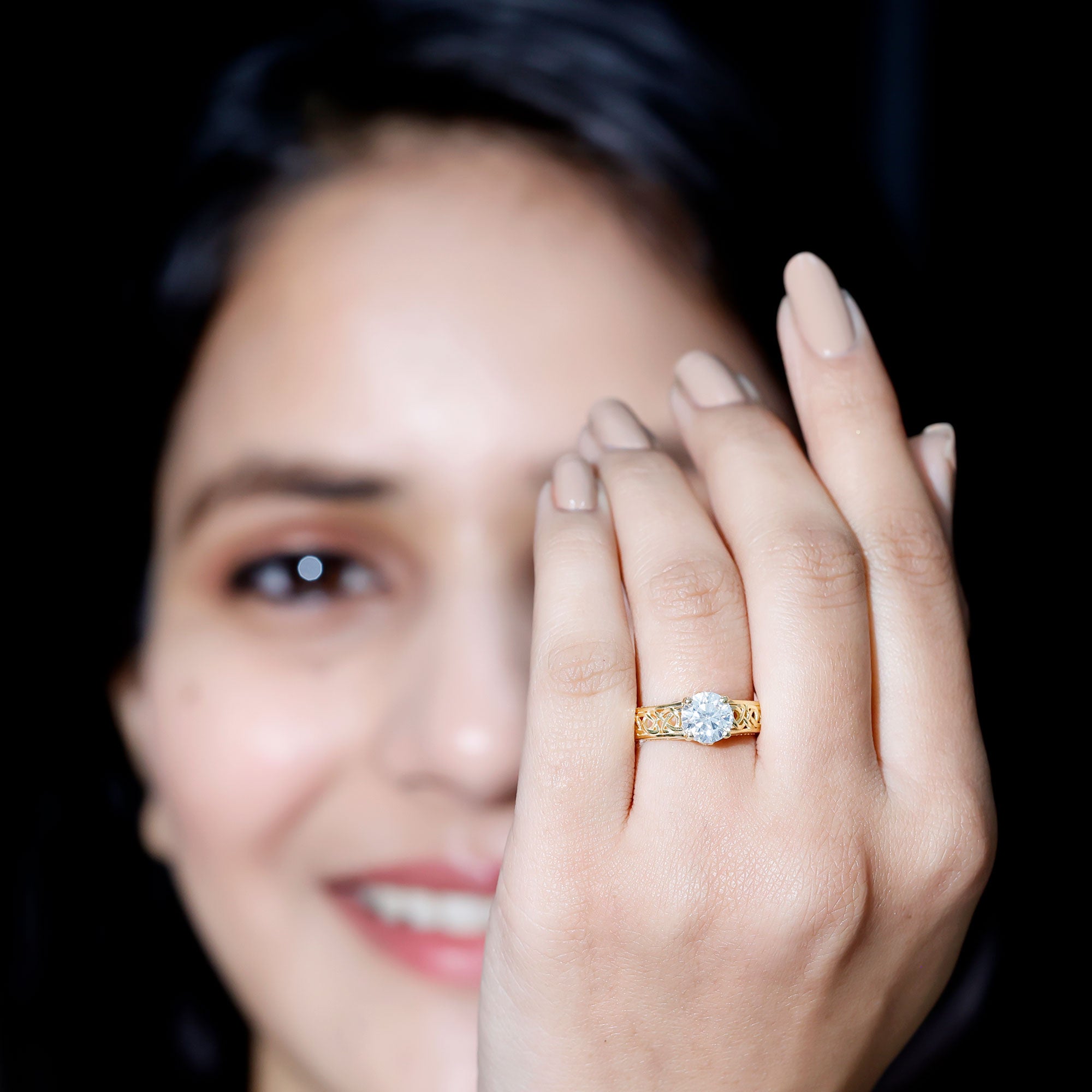 Rosec Jewels-Certified 7 MM Lab Grown Diamond Celtic Design Engagement Ring