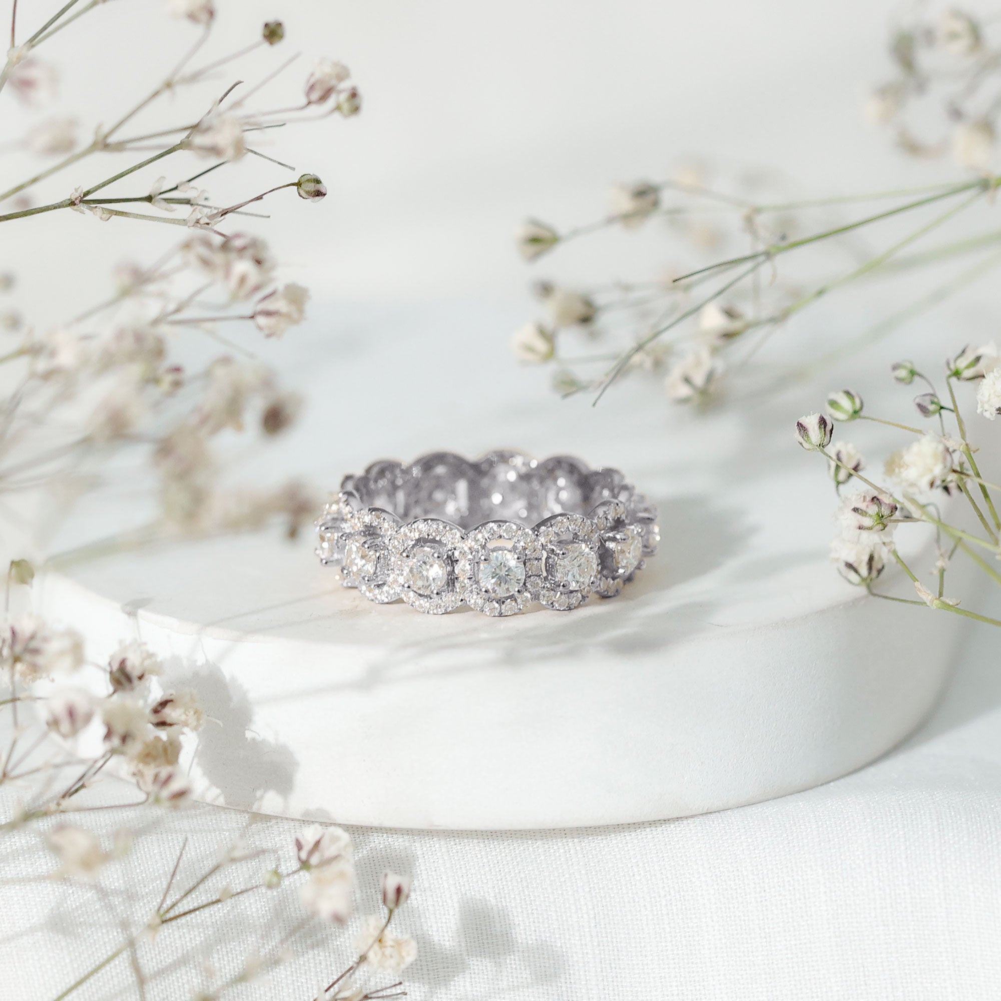 Classic Lab Grown Diamond Thick Wedding Band Lab - ( EF-VS ) - Rosec Jewels