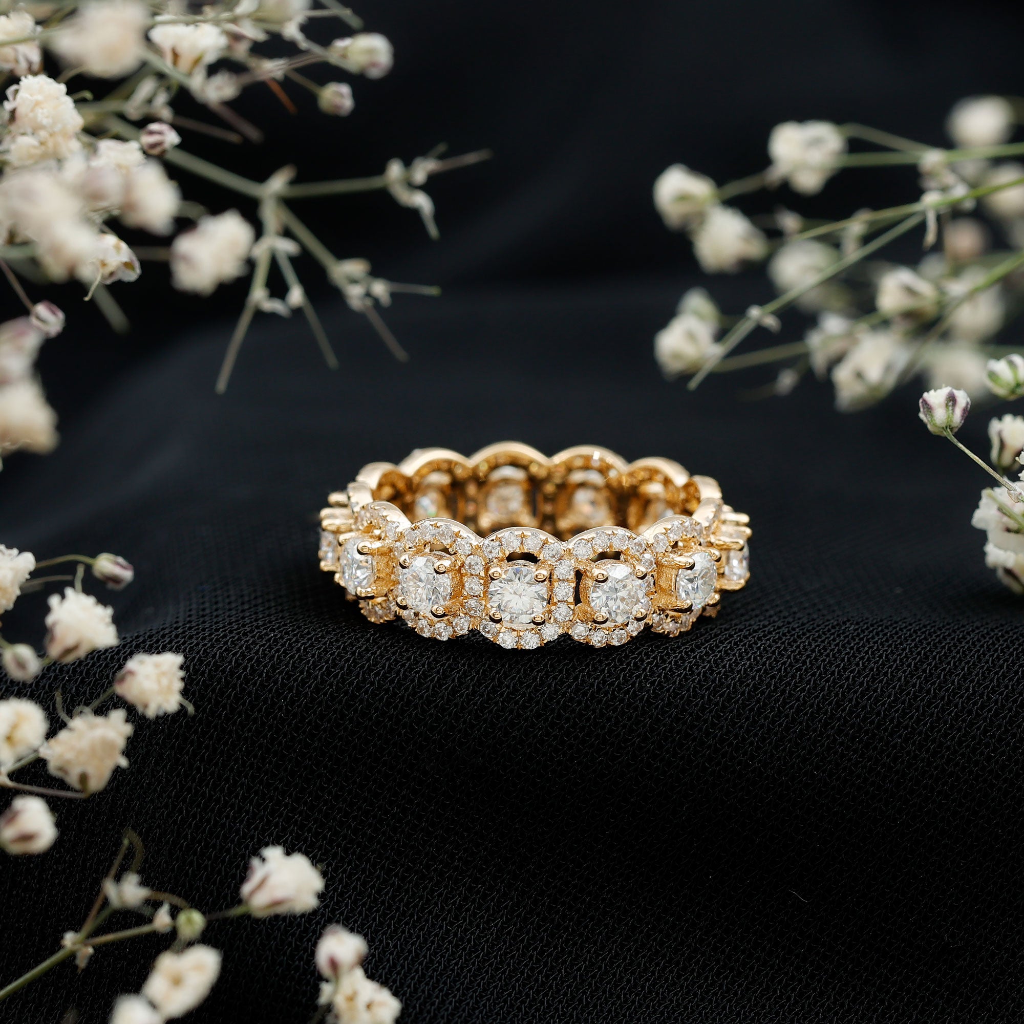 Classic Lab Grown Diamond Thick Wedding Band Lab - ( EF-VS ) - Rosec Jewels
