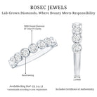 Bezel Set Lab Grown Diamond Semi Eternity Ring for Women Lab - ( EF-VS ) - Rosec Jewels