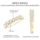 Bezel Set Lab Grown Diamond Semi Eternity Ring for Women Lab - ( EF-VS ) - Rosec Jewels