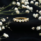 Bezel Set Lab Grown Diamond Semi Eternity Ring for Women Lab - ( EF-VS ) - Rosec Jewels