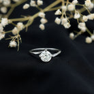 Rosec Jewels-Lab Grown Diamond Engagement Ring With Diagonal 4 Prongs