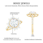 Rosec Jewels-Certified Lab Created Diamond Halo Engagement Ring For Her