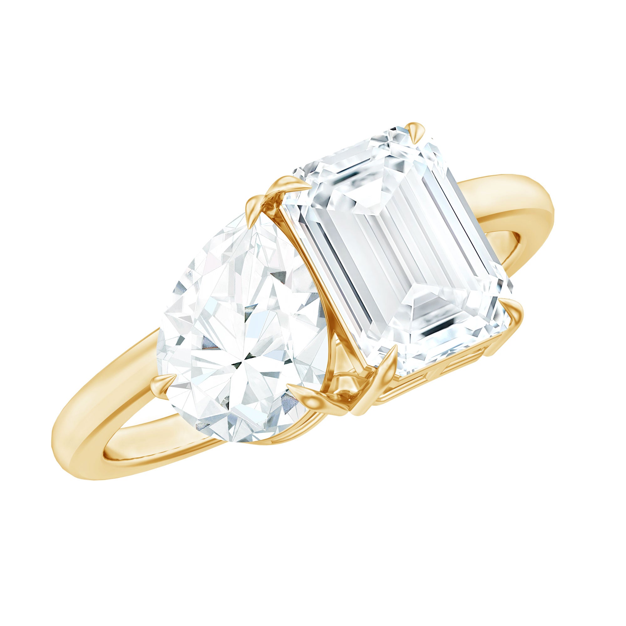 Rosec Jewels-Lab Created Diamond Moi Et Toi Engagement Ring for Women