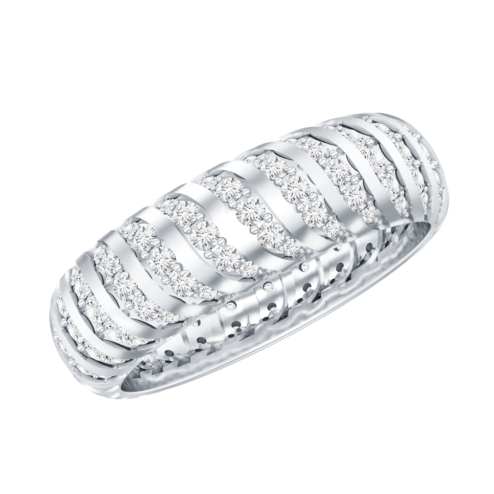 Rosec Jewels-Certified Lab Grown Diamond Wide Wedding Band for Women
