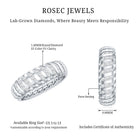 Rosec Jewels-Certified Lab Grown Diamond Wide Wedding Band for Women