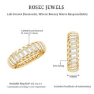 Rosec Jewels-Certified Lab Grown Diamond Wide Wedding Band for Women