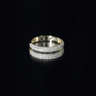 Certified Lab Grown Diamond 3 Row Eternity Ring Lab - ( EF-VS ) - Rosec Jewels