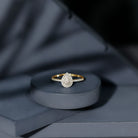 Lab Grown Diamond Pear Shaped Engagement Ring for Her Lab - ( EF-VS ) - Rosec Jewels