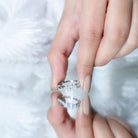 Rosec Jewels-Lab Grown Diamond Three Stone Promise Ring With Split Shank