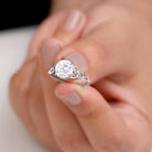 Rosec Jewels-Certified Celtic Knot Lab Grown Diamond Round Engagement Ring