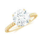 Rosec Jewels-2 Carat Lab Grown Diamond Engagement Ring With Twisted Rope