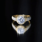 Rosec Jewels-Lab Grown Diamond Circle Engagement Ring With Rope Frame