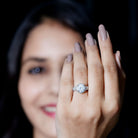 Rosec Jewels-Lab Grown Diamond Circle Engagement Ring With Rope Frame